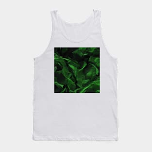 Green Texture Waves Tank Top